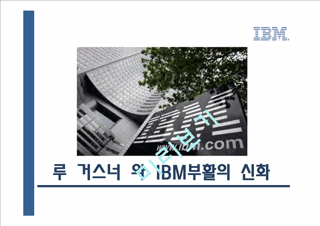 루 거스너 와 IBM부활의 신화,IBM,IBM부활,IBM분석,IBM기업분석,루거스너,IBM영문판   (1 )